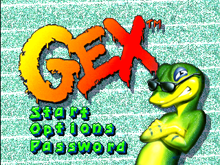 Gex title screen for Playstation